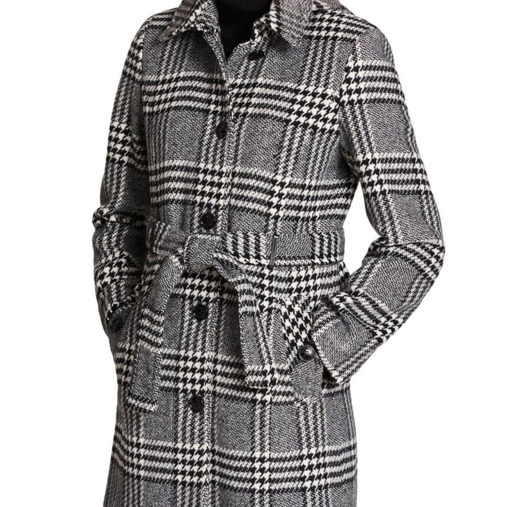 Calvin Klein plaid coat